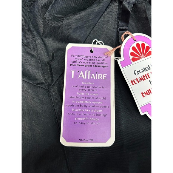 Formfit Rogers Emilio Pucci 1960s Lace Black Slip T'Affaire Womens 38 16/18 - Picture 7 of 10